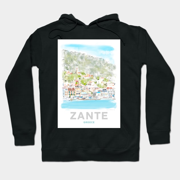 Zante Island Greece Hoodie by markvickers41